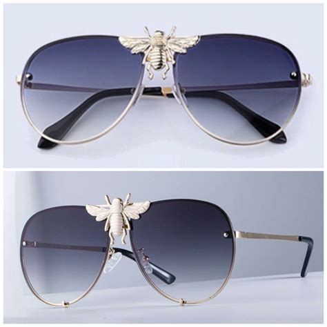 gucci sunglasses with a bee on them|gucci foldable sunglasses.